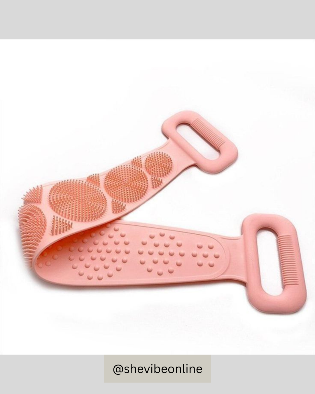 Silicone Shower Scrubber Belt – Exfoliating & Massage Bath Tool