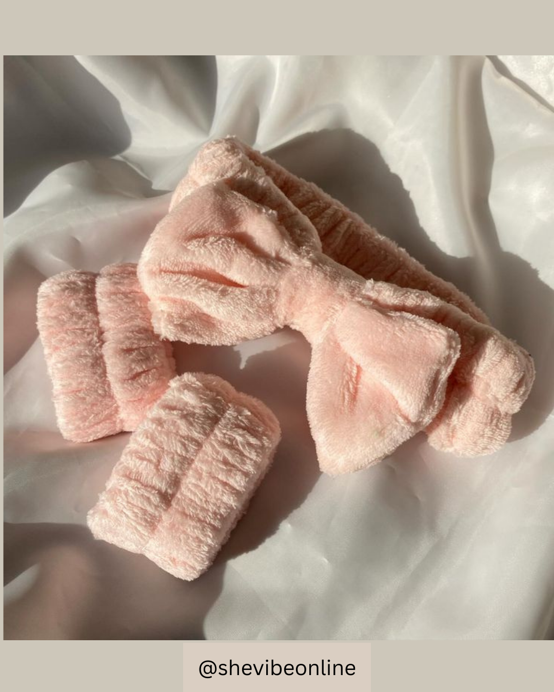 Skincare Headband & Wristband Set – Spa & Makeup Accessories