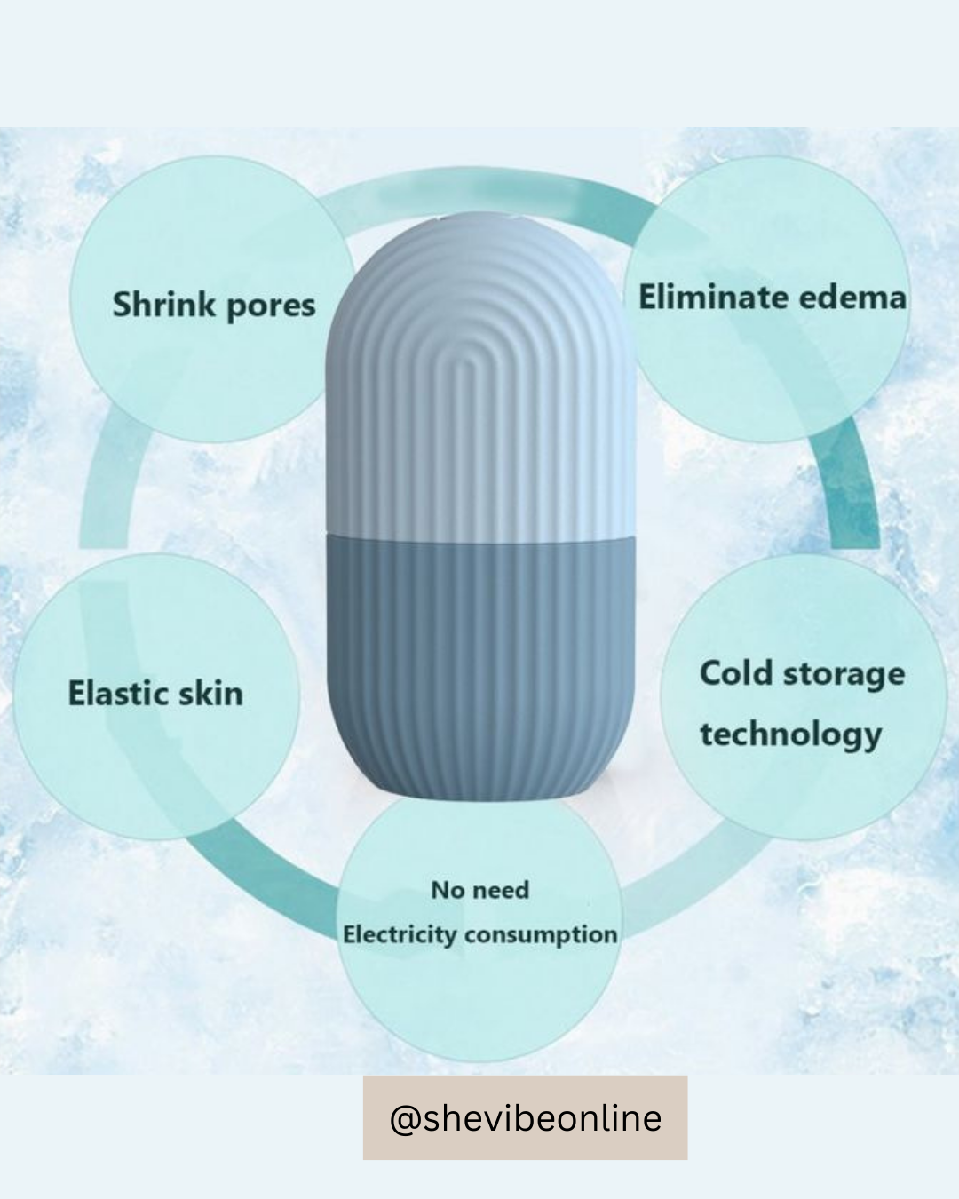 Silicone Ice Roller – Face & Skin Cooling Massager