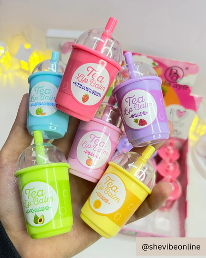 Mini Cute Moisturizing Lip Balm Tea Cup & Ball Shape