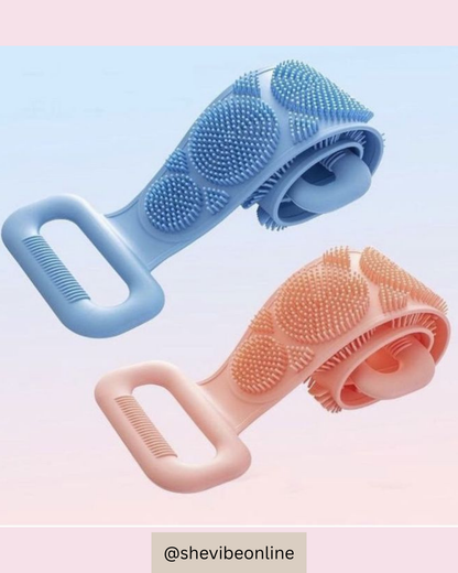 Silicone Shower Scrubber Belt – Exfoliating & Massage Bath Tool