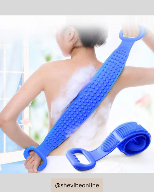 Silicone Shower Scrubber Belt – Exfoliating & Massage Bath Tool