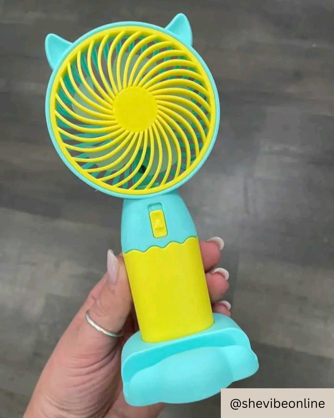 Mini Portable Makeup Hand Fan Rechargeable With Mobile Stand