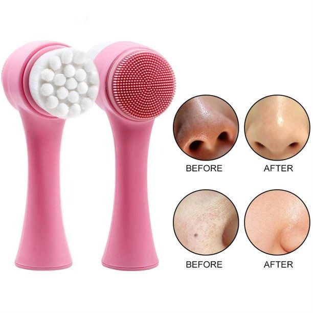 Dual Silicone Facial Cleansing Brush – Deep Pore & Skin Massager