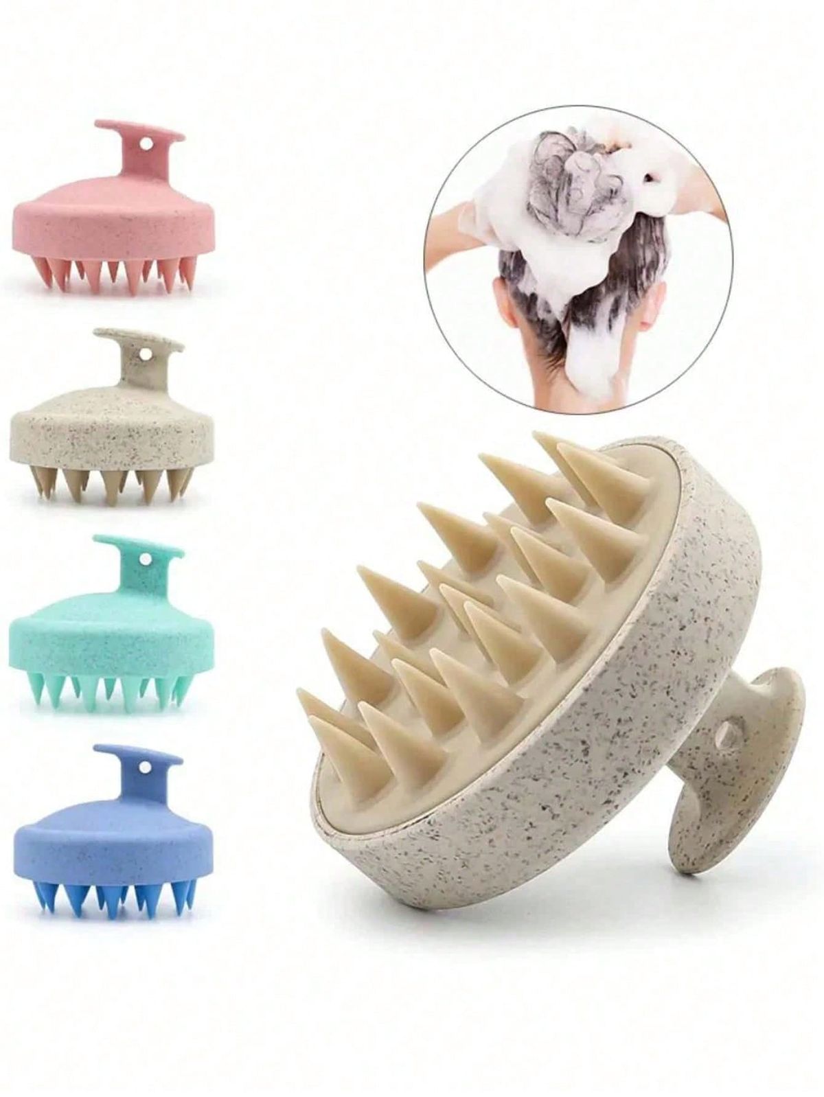 Hair Silicone Scalp Massager Brush For Shampoo & Oiling