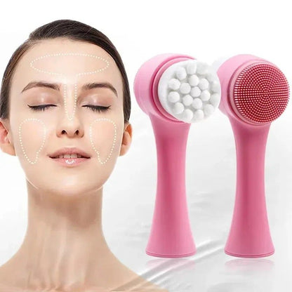 Soft silicone facial cleansing brush for deep pore cleaning and exfoliation